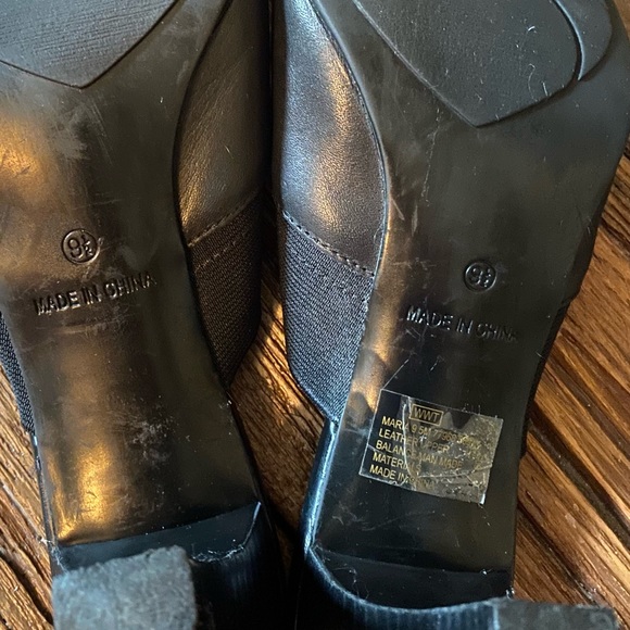 Apostrophe Black Square Toe Mules - Picture 4 of 6